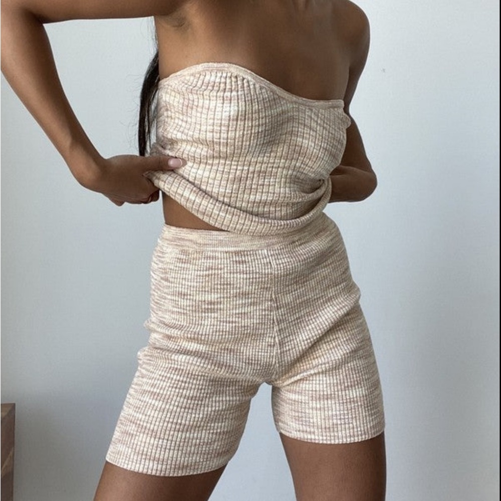 nude tie dye tube top